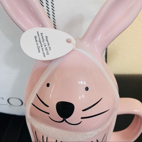 RAE DUNN HUNNY BUNNY EASTER MUG LID CANISTER PINK - Picture 7 of 13